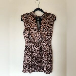 Walter Baker Leopard Rosalie Velvet Dress NEW Size 8